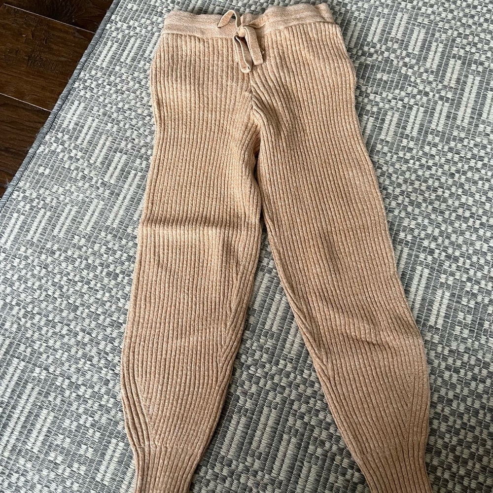 Tan, sweater pants. (Selling matching top)